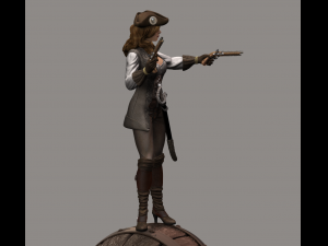 pirate woman high poly Modelo 3D