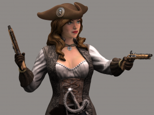pirate woman high poly Modelo 3D