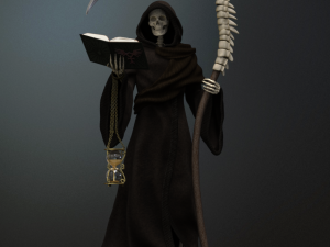 Grim Reaper 3D Print Model in Monsters & Creatures 3DExport