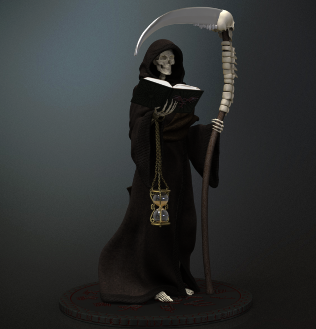 grim reaper high poly Modelo 3D in Fantasia 3DExport