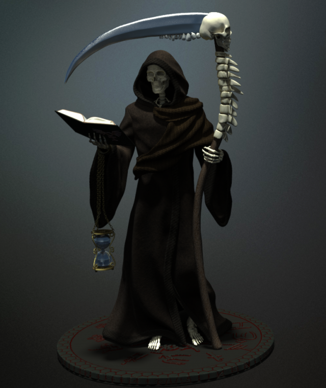 grim reaper high poly Modelo 3D in Fantasía 3DExport