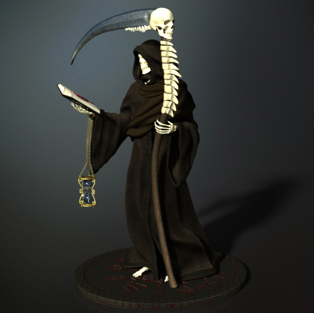 grim reaper high poly 3D Model in Fantasy 3DExport