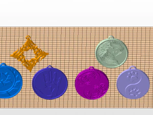 set of pendants 6 pieces stl 3D Print Model