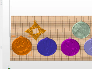 set of pendants 6 pieces stl 3D Print Model