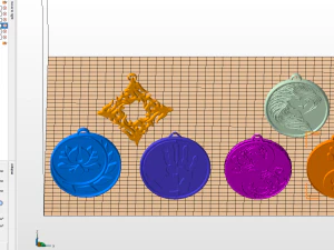 set of pendants 6 pieces stl 3D Print Model