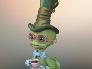 worm cartoon high poly 3D Model