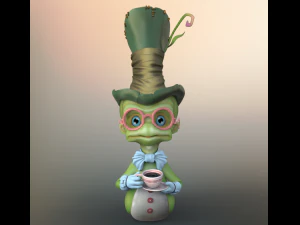 worm cartoon high poly 3D Model
