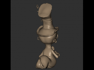 worm cartoon high poly Modelo 3D