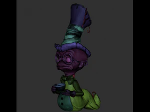 worm cartoon high poly 3D Model