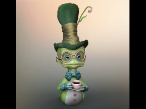 worm cartoon high poly 3D Model
