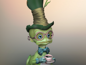 worm cartoon high poly Modelo 3D
