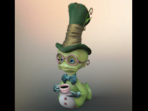 worm cartoon high poly 3D Model