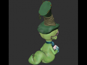 worm cartoon high poly Modelo 3D