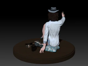 girl with a high poly 3D Model