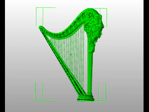 mulher com harpa stl3d impress&atilde;o modelo high poly Modelo de Impressão 3D