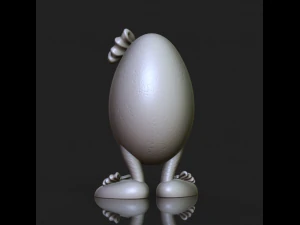 modello di stampa 3d dell'uovo con i denti Modello di stampa 3D