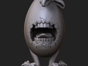 modello di stampa 3d dell'uovo con i denti Modello di stampa 3D