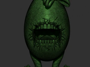 modello di stampa 3d dell'uovo con i denti Modello di stampa 3D