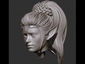 female elf archer 3d print and high poly 3D Baskı Modeli