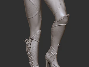 female elf archer 3d print and high poly 3D Print Model