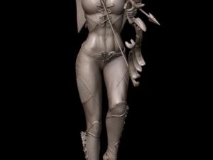 female elf archer 3d print and high poly 3D Print Model