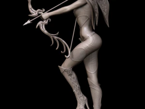female elf archer 3d print and high poly 3D Print Model