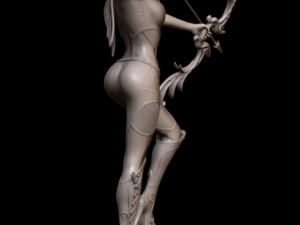 female elf archer 3d print and high poly 3D Baskı Modeli