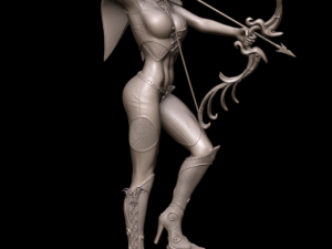 female elf archer 3d print and high poly 3D Baskı Modeli