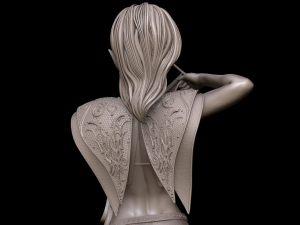 female elf archer 3d print and high poly 3D Baskı Modeli