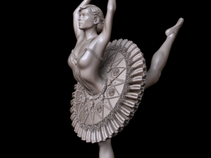 ballerina 3d print and high poly 3D-printmodel