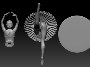 ballerina 3d print and high poly 3D 프린트 모델