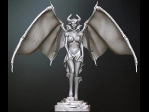 mulher demoníaca para impressão 3D e high poly Modelo de Impressão 3D