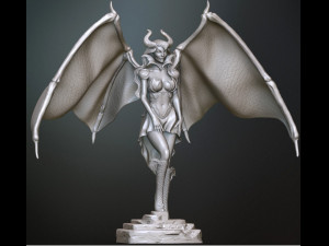 demon woman for 3d print and high poly Modelo de Impressão 3D
