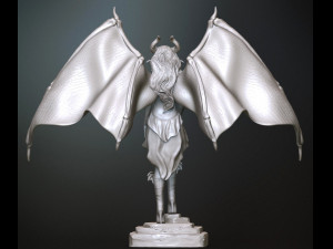 demon woman for 3d print and high poly Modelo de Impressão 3D