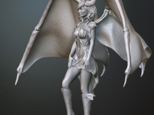demon woman for 3d print and high poly Modelo de Impressão 3D