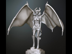demon woman for 3d print and high poly Modelo de Impressão 3D