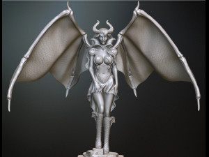 demon woman for 3d print and high poly Modelo de Impressão 3D