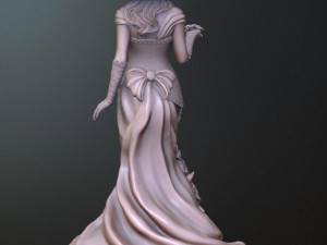 woman with roses for 3d print and high poly 3D Print Model