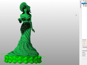 woman with roses for 3d print and high poly 3D Print Model