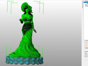 woman with roses for 3d print and high poly 3D Print Model