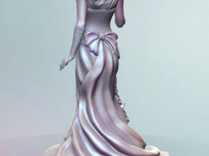 woman with roses for 3d print and high poly 3D Print Model