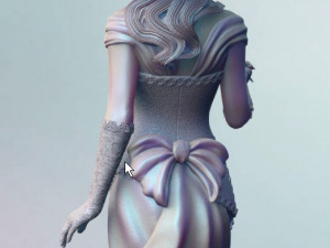 woman with roses for 3d print and high poly 3D Print Model