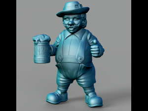 beer lover male stl 3d print model 3D Принт Модель