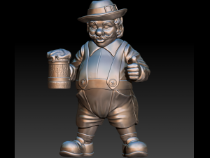 beer lover male stl 3d print model 3D Принт Модель