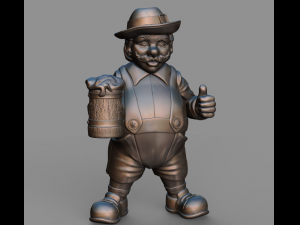 beer lover male stl 3d print model 3D Принт Модель