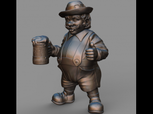 beer lover male stl 3d print model 3D Принт Модель