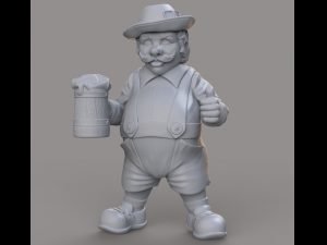 beer lover male stl 3d print model 3D Принт Модель