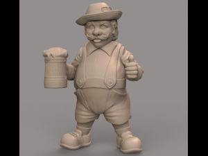beer lover male stl 3d print model 3D Принт Модель