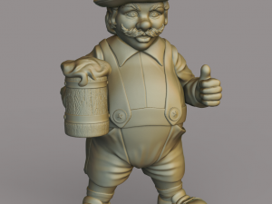 beer lover male stl 3d print model 3D Принт Модель
