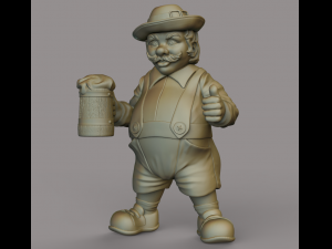 beer lover male stl 3d print model 3D Принт Модель